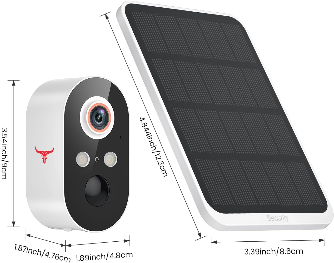 1080P Wireless Security Camera with Solar Panel, AI Human Detection, Two-Way Audio, Night Vision, Cloud Storage, Rechargeable Battery, Home Security Solution, 2.4G WiFi (Single Unit)