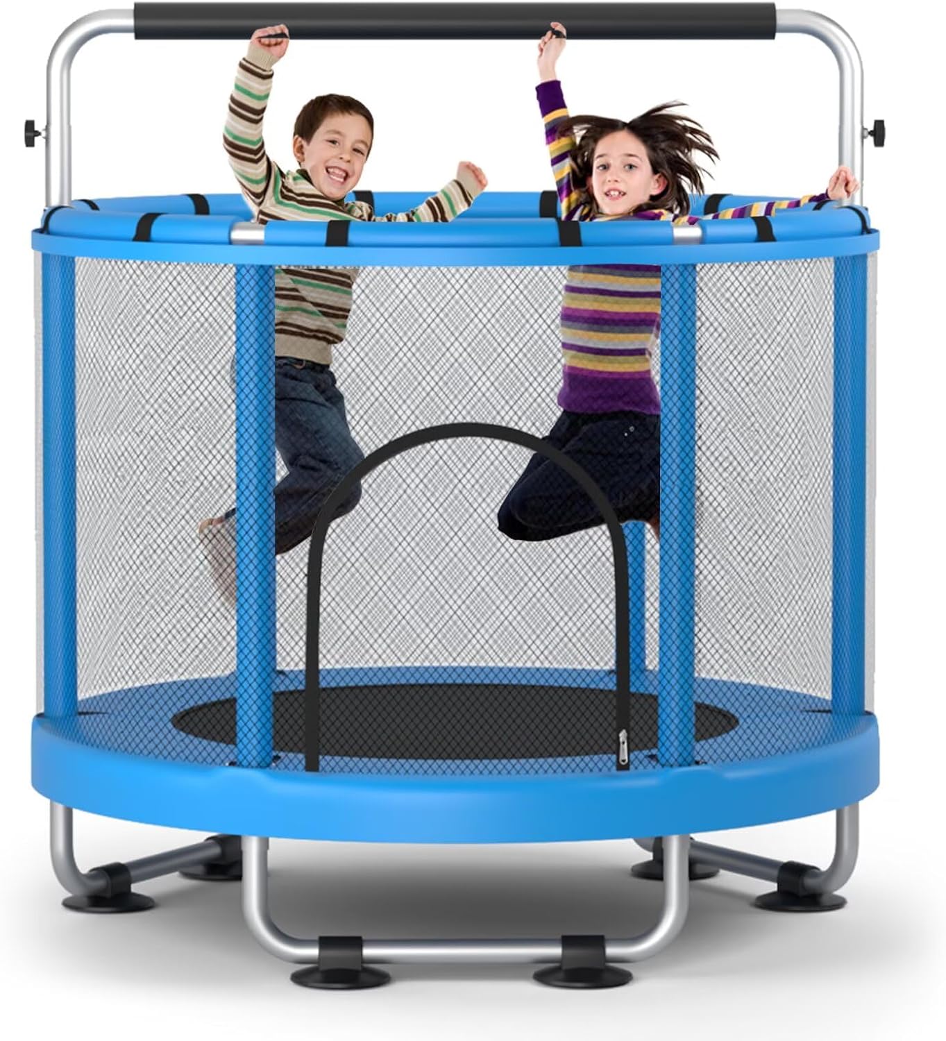 ZCMHAXJ 55" Kids Trampoline – Safe, Strong & Fun with Gym Bar & Toys!