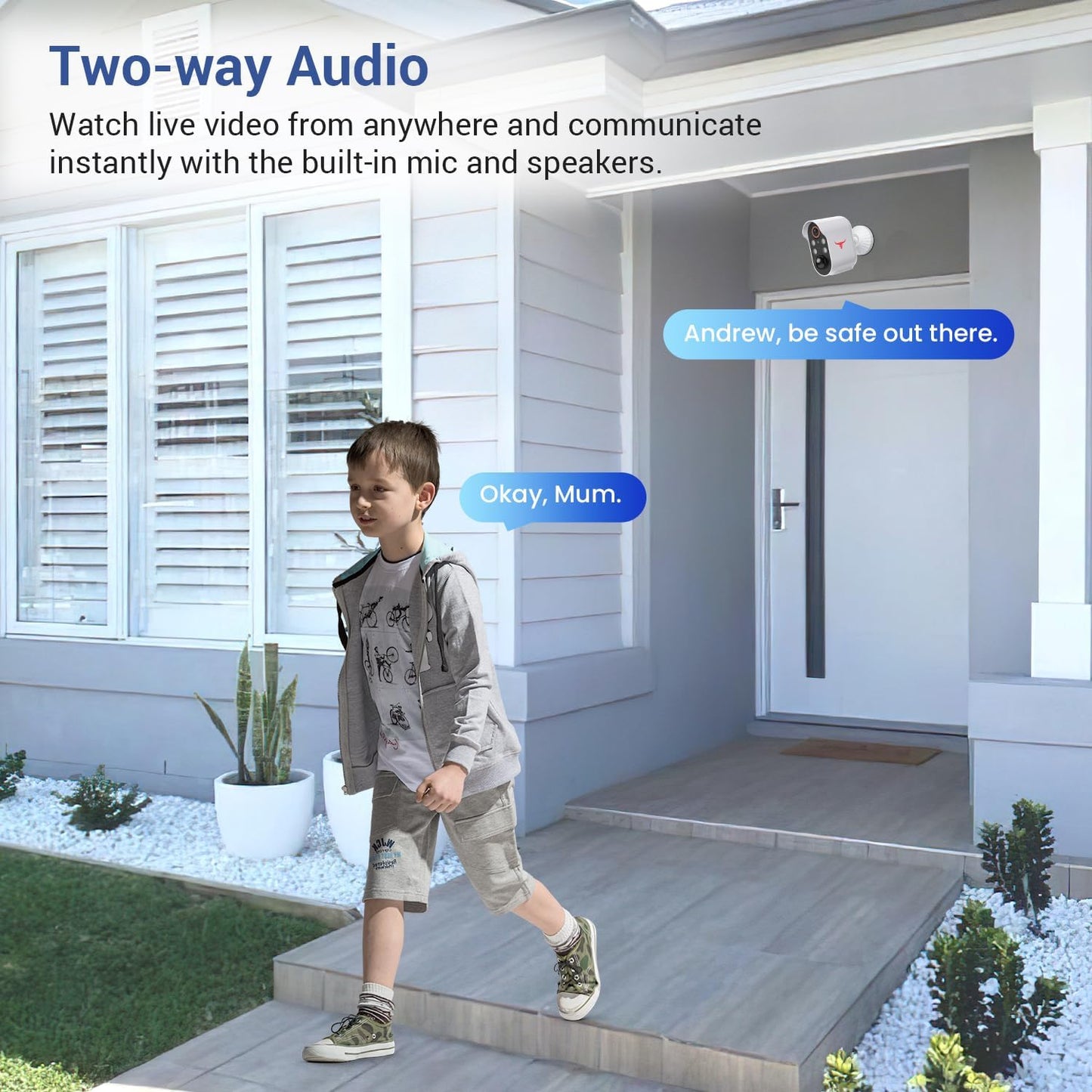 1080P Wireless Security Camera with Spotlights, AI Human Detection, Color Night Vision, 2-Way Talk, FHD Live View, Cloud Storage, 2.4G Wifi, Battery Powered, Indoor/Outdoor Surveillance (4 Spotlights)