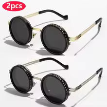 Polarized Round Sunglasses ND9 Adjustable Dimming Sun Glasses Men Women Retro Punk Men's Fishing Eyeglasses Outdoor Shades UV400