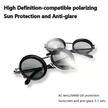 Polarized Round Sunglasses ND9 Adjustable Dimming Sun Glasses Men Women Retro Punk Men's Fishing Eyeglasses Outdoor Shades UV400