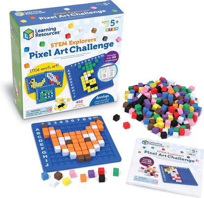 STEM Explorers Pixel Art Challenge – Creative Math & Pattern Block Fun!