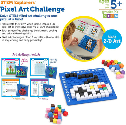 STEM Explorers Pixel Art Challenge – Creative Math & Pattern Block Fun!
