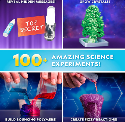 NATIONAL GEOGRAPHIC Chemistry Set – 100+ Fun Science Experiments, Crystal Growing & STEM Kit for Kids