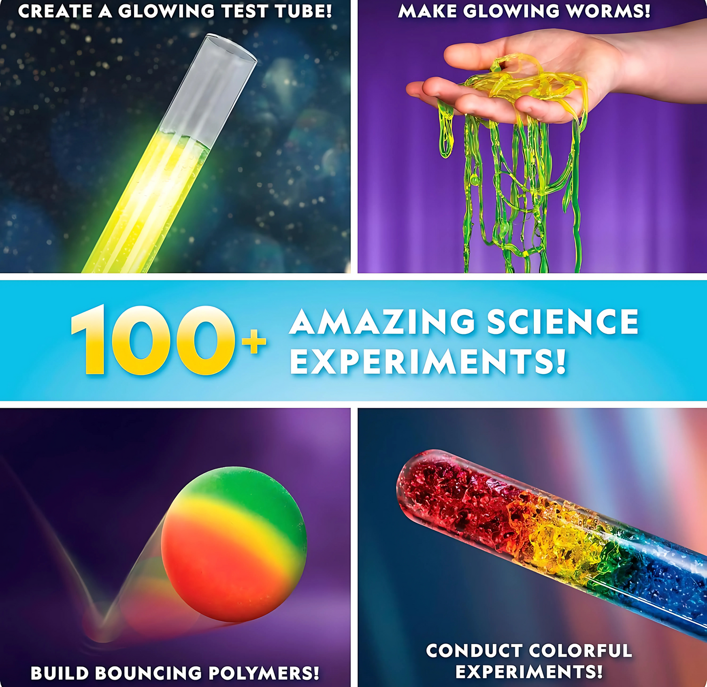 NATIONAL GEOGRAPHIC Chemistry Set – 100+ Fun Science Experiments, Crystal Growing & STEM Kit for Kids